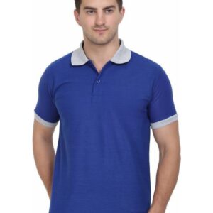Navy Blue Polo T-Shirt for Men | Custom Logo Printing | Pack of 4 – Cotton Blend