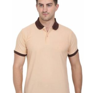 Men’s White Plain Polo T-Shirt with Black Collar – Smart Staff Uniform & Everyday Wear