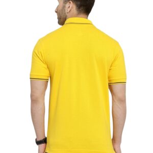Men’s Yellow Polo T-Shirt with Black Collar & Placket – Staff Uniform