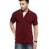 Men’s Maroon Polo T-Shirt with White Collar | Staff Uniform | SP Uniform